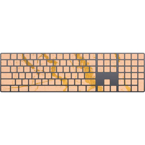 Pink Gold and Black Marble Magic Keyboard with Numeric Keypad Skin