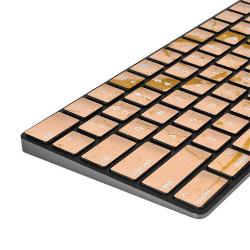 Pink Gold and Black Marble Magic Keyboard with Numeric Keypad Skin