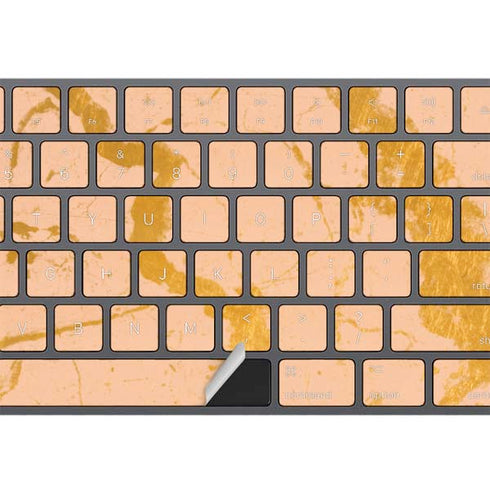 Pink Gold and Black Marble Magic Keyboard with Numeric Keypad Skin