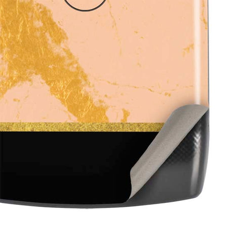Pink Gold and Black Marble Motorola RAZR Skin