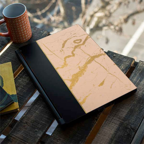 Pink Gold and Black Marble MSI GS65 Stealth Laptop Skin