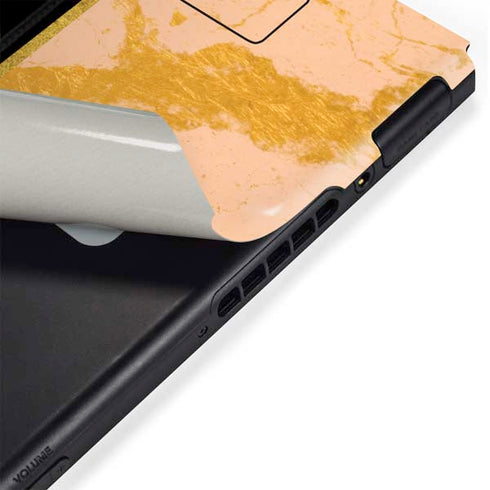 Pink Gold and Black Marble Nintendo Switch Bundle Skin