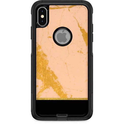 Pink Gold and Black Marble Otterbox Commuter iPhone Skin