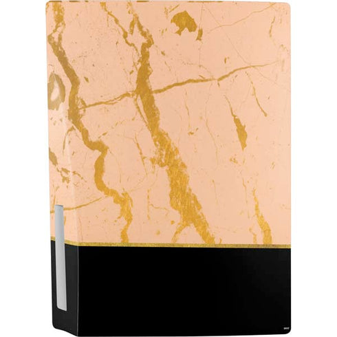 Pink Gold and Black Marble PS5 Bundle Skin