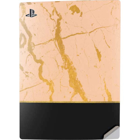 Pink Gold and Black Marble PS5 Digital Edition Console Skin