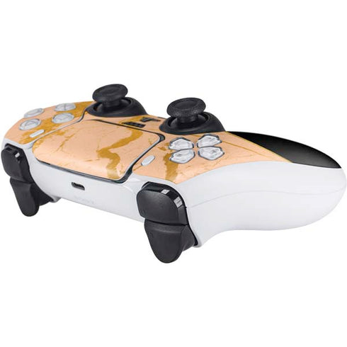 Pink Gold and Black Marble PS5 Controller Skin