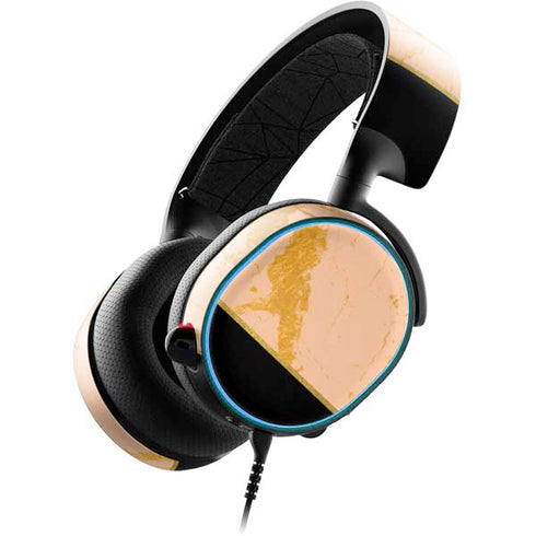 Pink Gold and Black Marble SteelSeries Arctis 3 Skin
