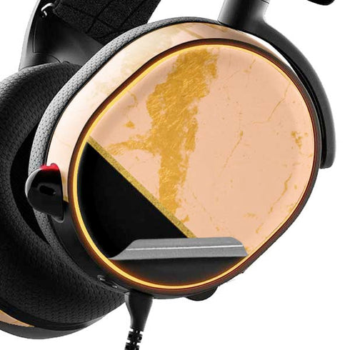 Pink Gold and Black Marble SteelSeries Arctis 3 Skin