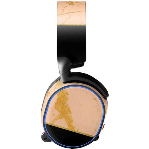 Pink Gold and Black Marble SteelSeries Arctis 5 Skin