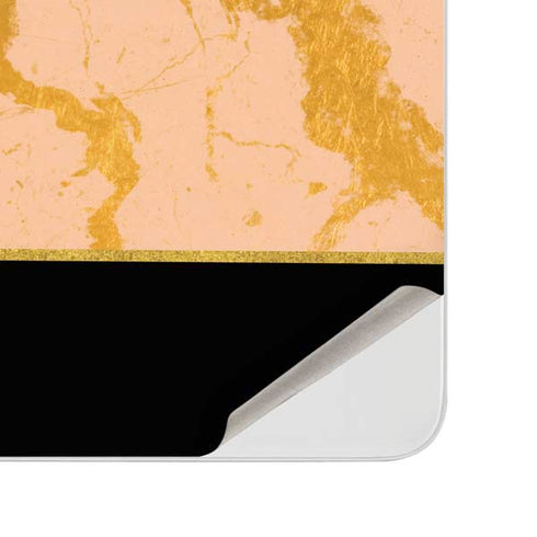 Pink Gold and Black Marble Surface Duo Skin
