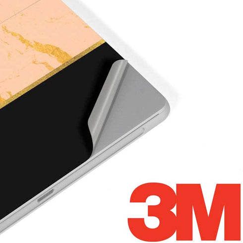 Pink Gold and Black Marble Surface Go Skin