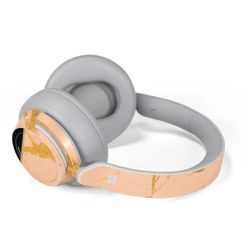 Pink Gold and Black Marble Surface Headphones Skin