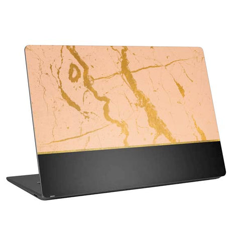 Pink Gold and Black Marble Universal Laptop 16.6in (13.4 x 9.7in) Skin