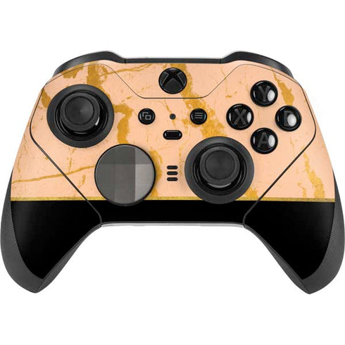 Pink Gold and Black Marble Xbox Elite Wireless Controller Series 2 Skin