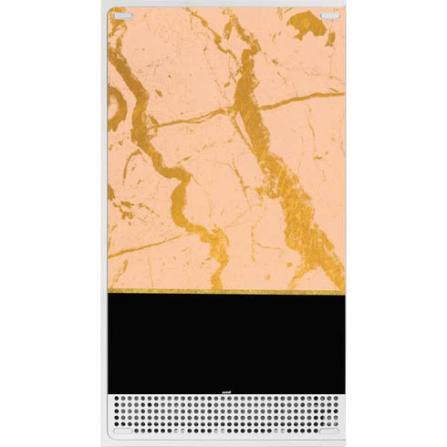 Pink Gold and Black Marble Xbox Series S Console Skin