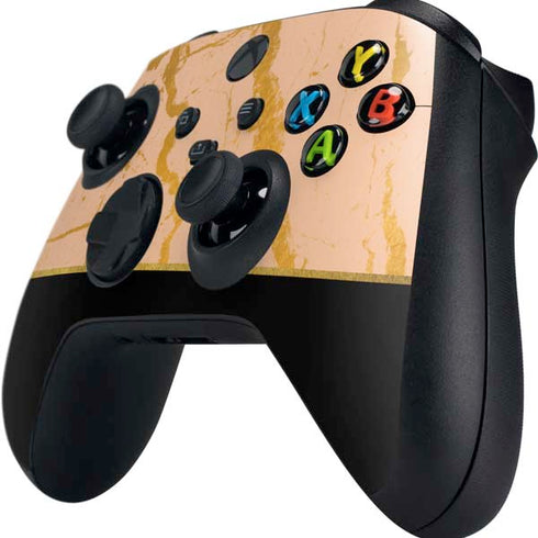 Pink Gold and Black Marble Xbox Series X Controller Skin