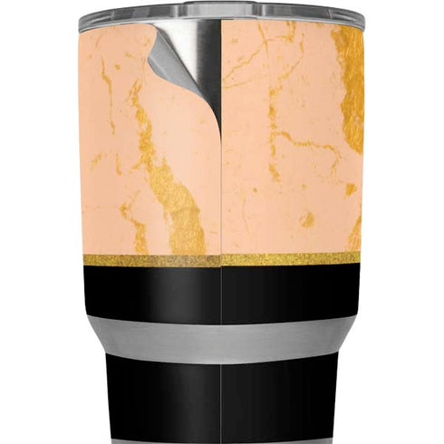 Pink Gold and Black Marble Yeti 20oz Tumbler Skin