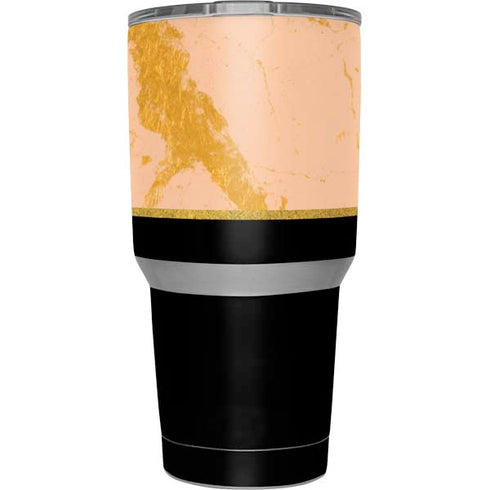 Pink Gold and Black Marble Yeti 30oz Rambler Tumbler Skin