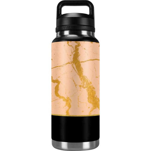 Pink Gold and Black Marble YETI Rambler 36oz Bottle Skin