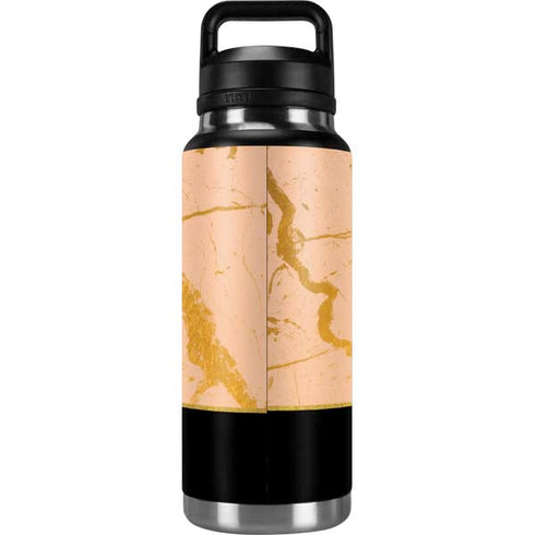 Pink Gold and Black Marble YETI Rambler 36oz Bottle Skin