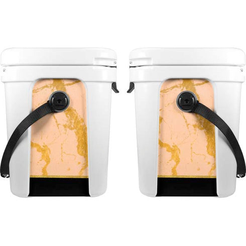 Pink Gold and Black Marble YETI Roadie 24 Hard Cooler Skin