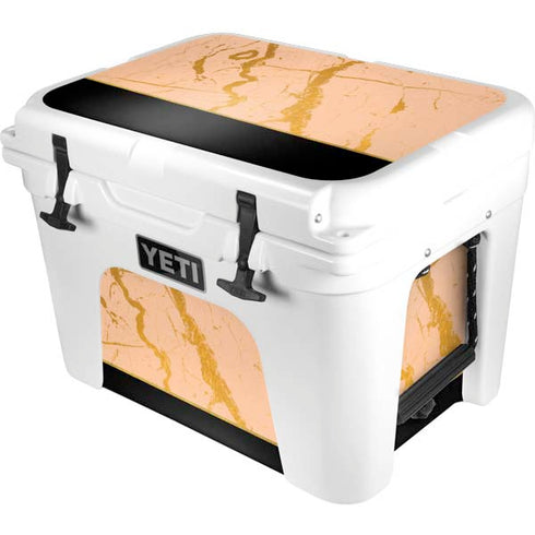 Pink Gold and Black Marble YETI Tundra 35 Hard Cooler Skin