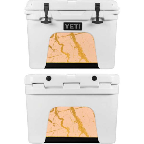 Pink Gold and Black Marble YETI Tundra 35 Hard Cooler Skin