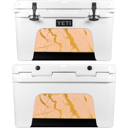 Pink Gold and Black Marble YETI Tundra 45 Hard Cooler Skin