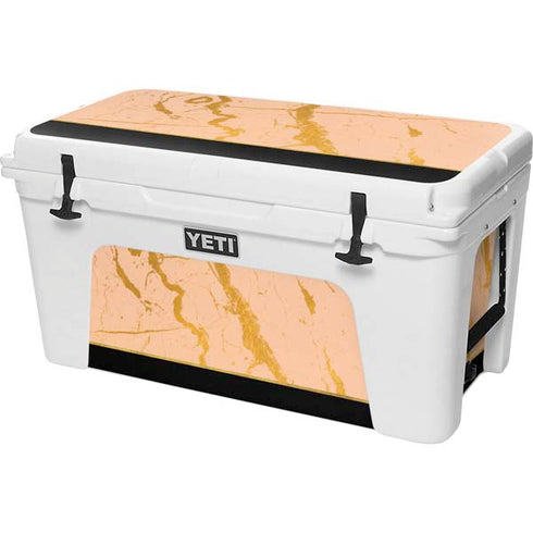 Pink Gold and Black Marble YETI Tundra 75 Hard Cooler Skin