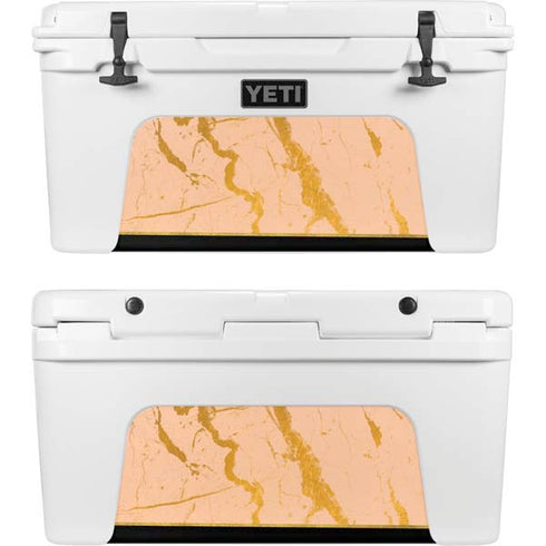 Pink Gold and Black Marble YETI Tundra 75 Hard Cooler Skin