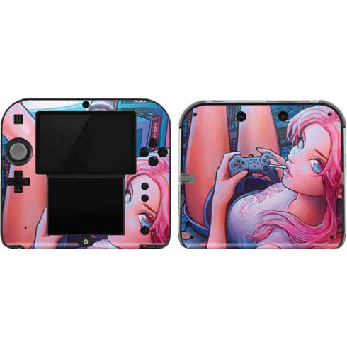 Pink Hair Anime Gamer Girl by Ivy Dolamore Nintendo 2DS Skin