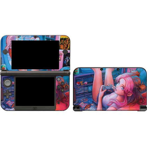Pink Hair Anime Gamer Girl by Ivy Dolamore 3DS XL 2015 Skin