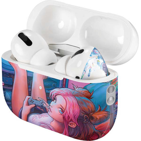 Pink Hair Anime Gamer Girl by Ivy Dolamore AirPods Pro 2nd Gen Skin
