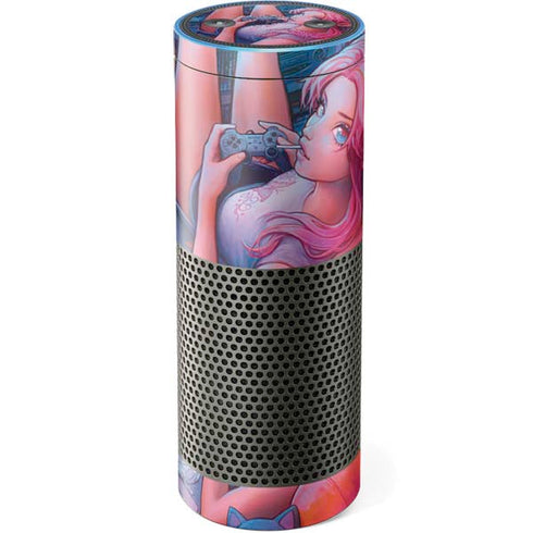 Pink Hair Anime Gamer Girl by Ivy Dolamore Amazon Echo Skin