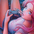 Pink Hair Anime Gamer Girl by Ivy Dolamore Amazon Echo Skin