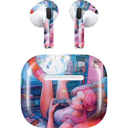 Pink Hair Anime Gamer Girl by Ivy Dolamore Apple AirPods (3rd Gen 2021) Skin