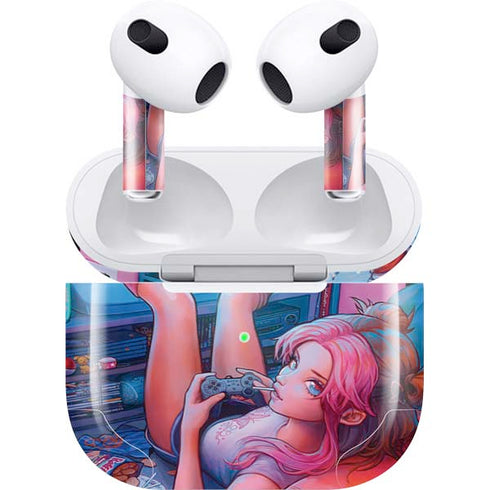 Pink Hair Anime Gamer Girl by Ivy Dolamore Apple AirPods (3rd Gen 2021) Skin