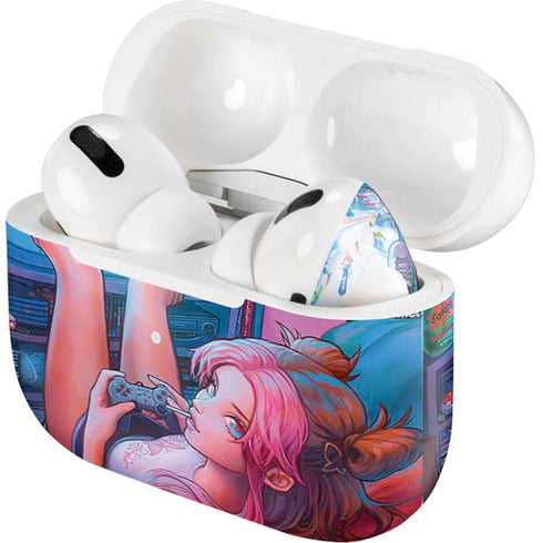 Pink Hair Anime Gamer Girl by Ivy Dolamore Apple AirPods Pro Skin