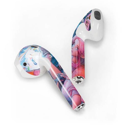Pink Hair Anime Gamer Girl by Ivy Dolamore Apple AirPods Skin