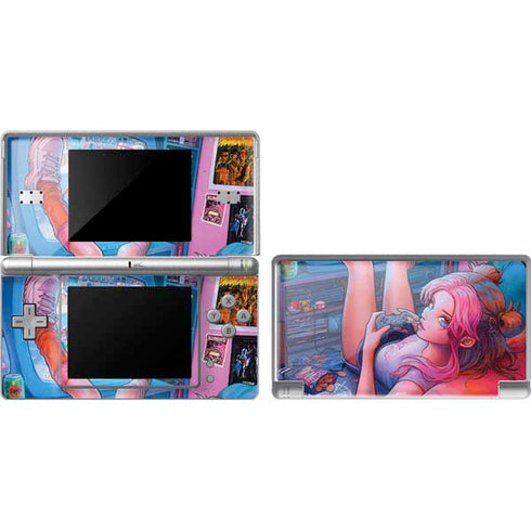 Pink Hair Anime Gamer Girl by Ivy Dolamore DS Lite Skin