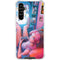 Pink Hair Anime Gamer Girl by Ivy Dolamore Galaxy A54 5G Clear Case