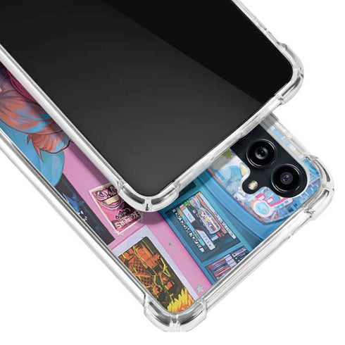 Pink Hair Anime Gamer Girl by Ivy Dolamore Galaxy A54 5G Clear Case