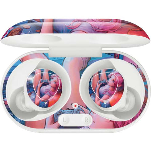 Pink Hair Anime Gamer Girl by Ivy Dolamore Galaxy Buds Plus Skin
