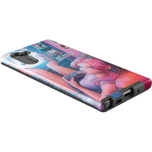 Pink Hair Anime Gamer Girl by Ivy Dolamore Galaxy Note 10 Pro Case
