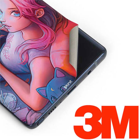 Pink Hair Anime Gamer Girl by Ivy Dolamore Galaxy Note 9 Skin