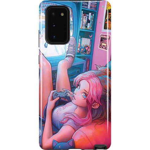 Pink Hair Anime Gamer Girl by Ivy Dolamore Galaxy Note20 5G Pro Case