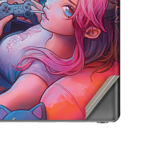 Pink Hair Anime Gamer Girl by Ivy Dolamore Galaxy Note20 5G Skin