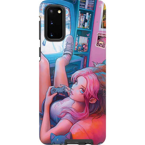 Pink Hair Anime Gamer Girl by Ivy Dolamore Galaxy S20 Pro Case