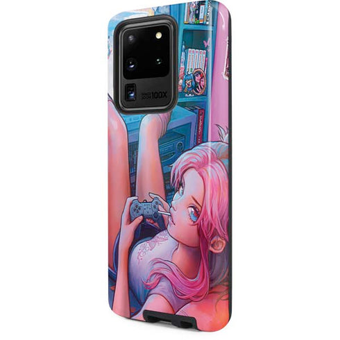 Pink Hair Anime Gamer Girl by Ivy Dolamore Galaxy S20 Ultra 5G Pro Case