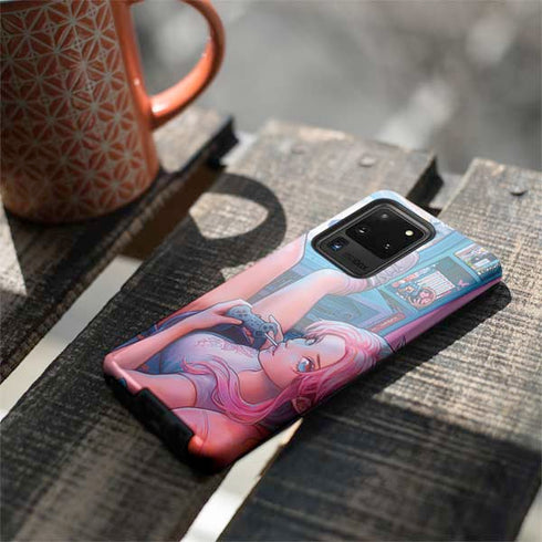 Pink Hair Anime Gamer Girl by Ivy Dolamore Galaxy S20 Ultra 5G Pro Case